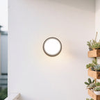 Applique murale Greory ronde ou ovale, LED minimaliste pour espaces extérieurs  