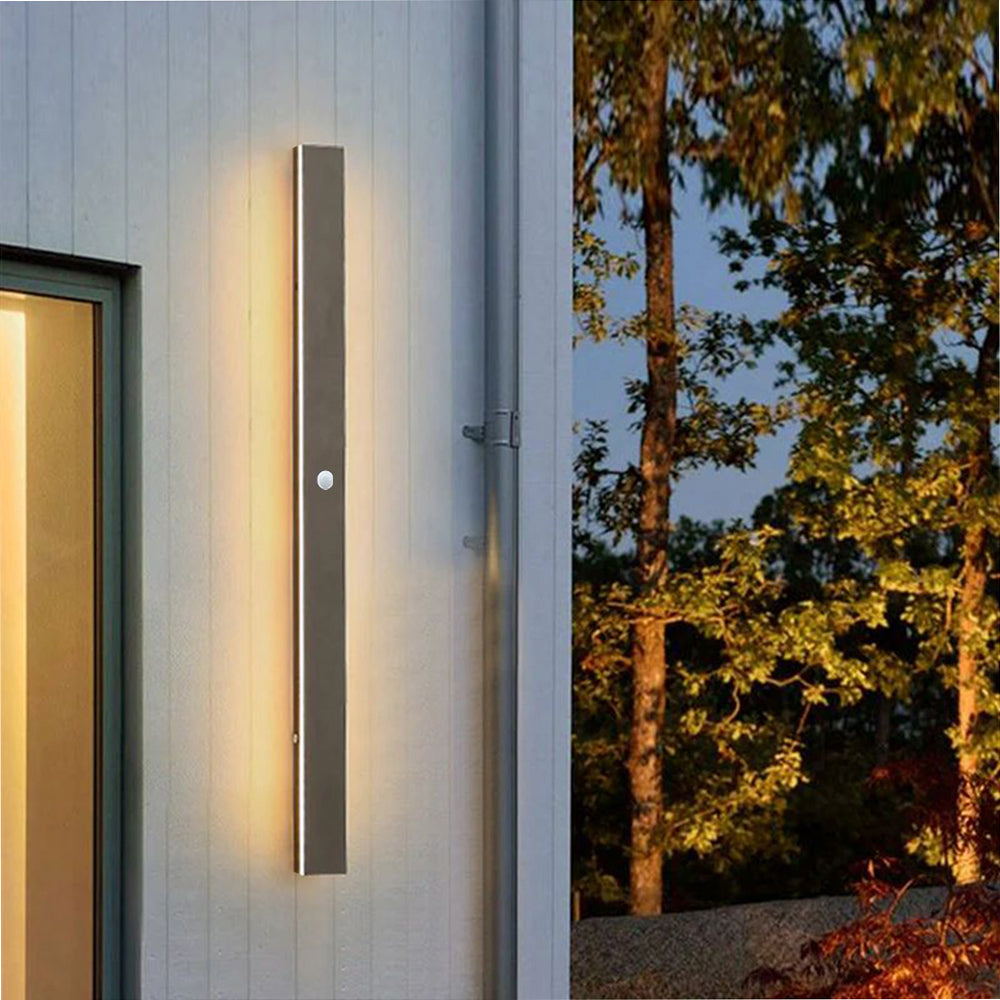 Minimalistisk metal udendørs væglampe med LED-stribe, Arisha design