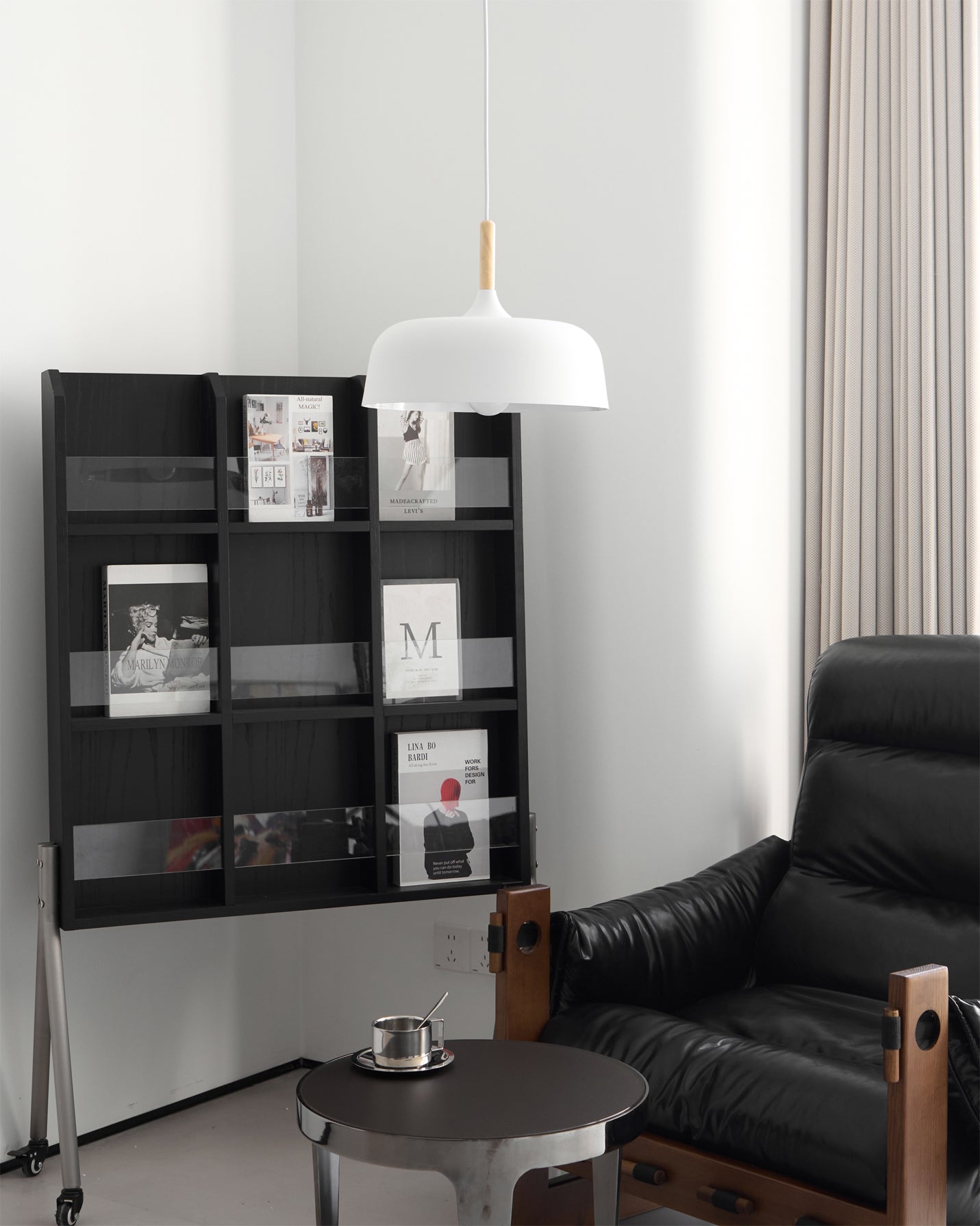 Acorn Pendant Light, Zinc Alloy Shade, Solid Oak Base, E27