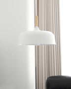 Acorn Pendant Light, Zinc Alloy Shade, Solid Oak Base, E27