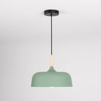 Acorn Pendant Light, Zinc Alloy Shade, Solid Oak Base, E27