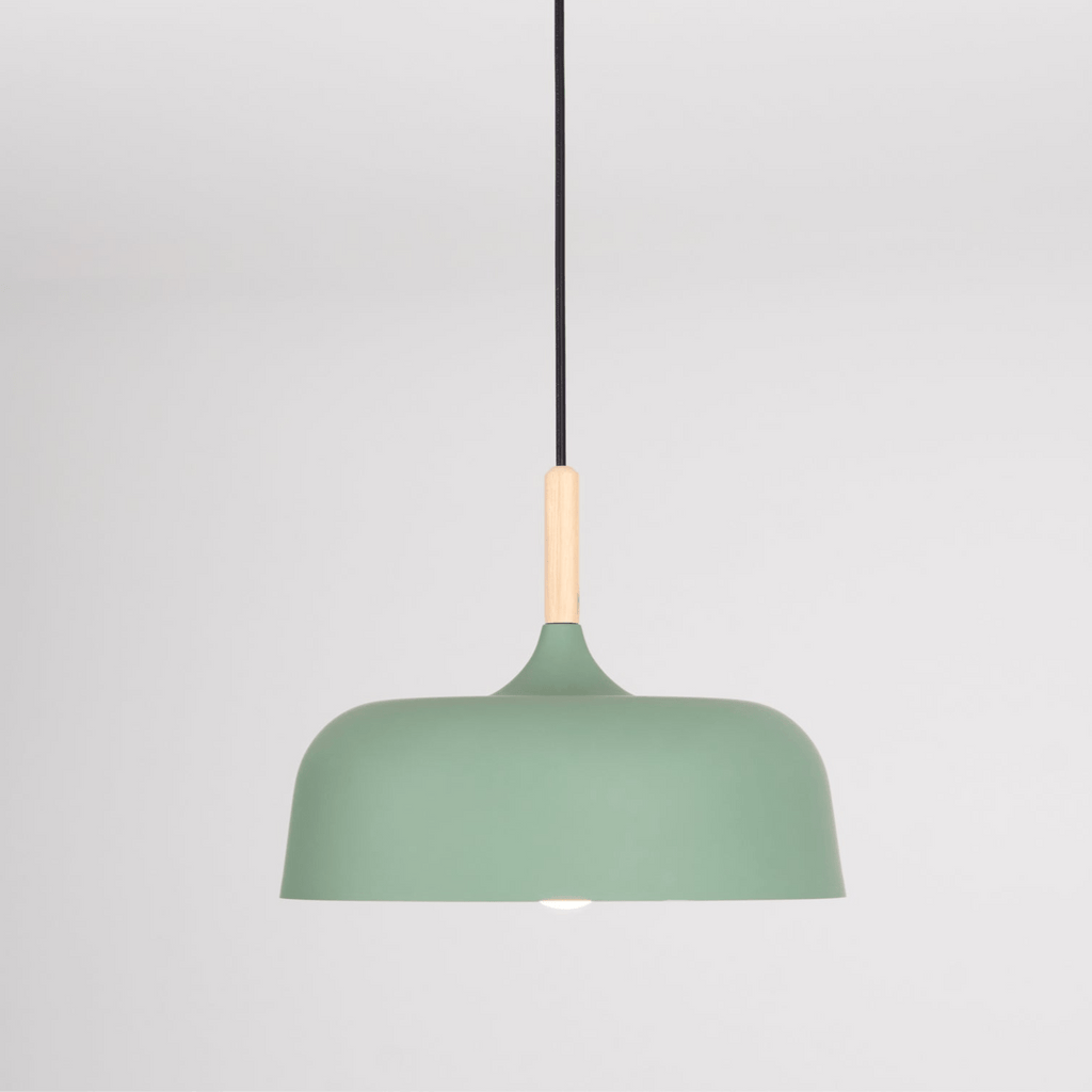Acorn Pendant Light, Zinc Alloy Shade, Solid Oak Base, E27