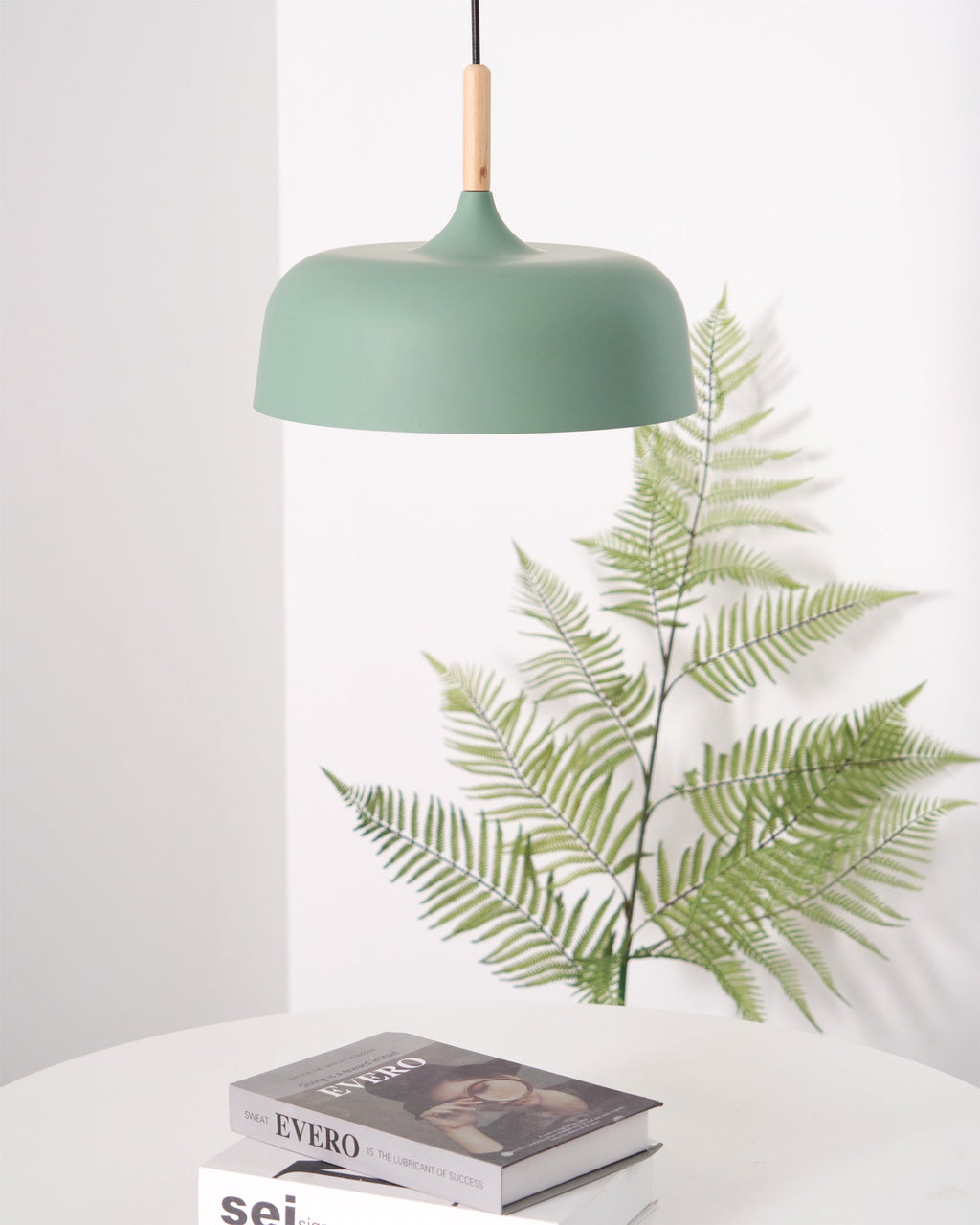 Acorn Pendant Light, Zinc Alloy Shade, Solid Oak Base, E27