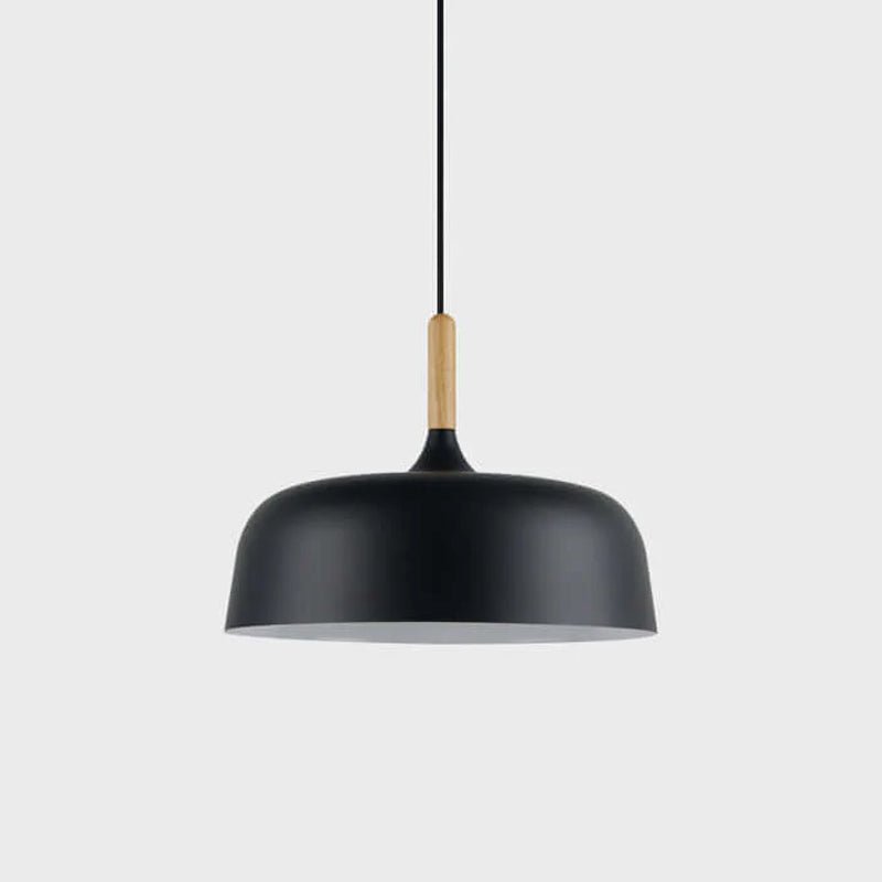 Acorn pendant light viewed from below showing bulb socket