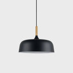 Acorn pendant light viewed from below showing bulb socket