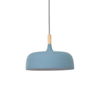 Acorn pendant light side profile against a neutral wall