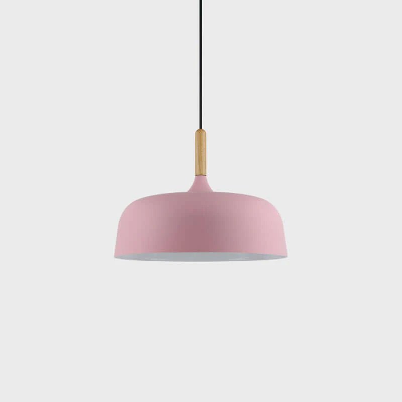 Acorn pendant light suspended on an adjustable cord