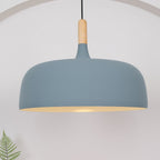 Acorn Pendant Light, Zinc Alloy Shade, Solid Oak Base, E27