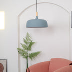 Acorn Pendant Light, Zinc Alloy Shade, Solid Oak Base, E27