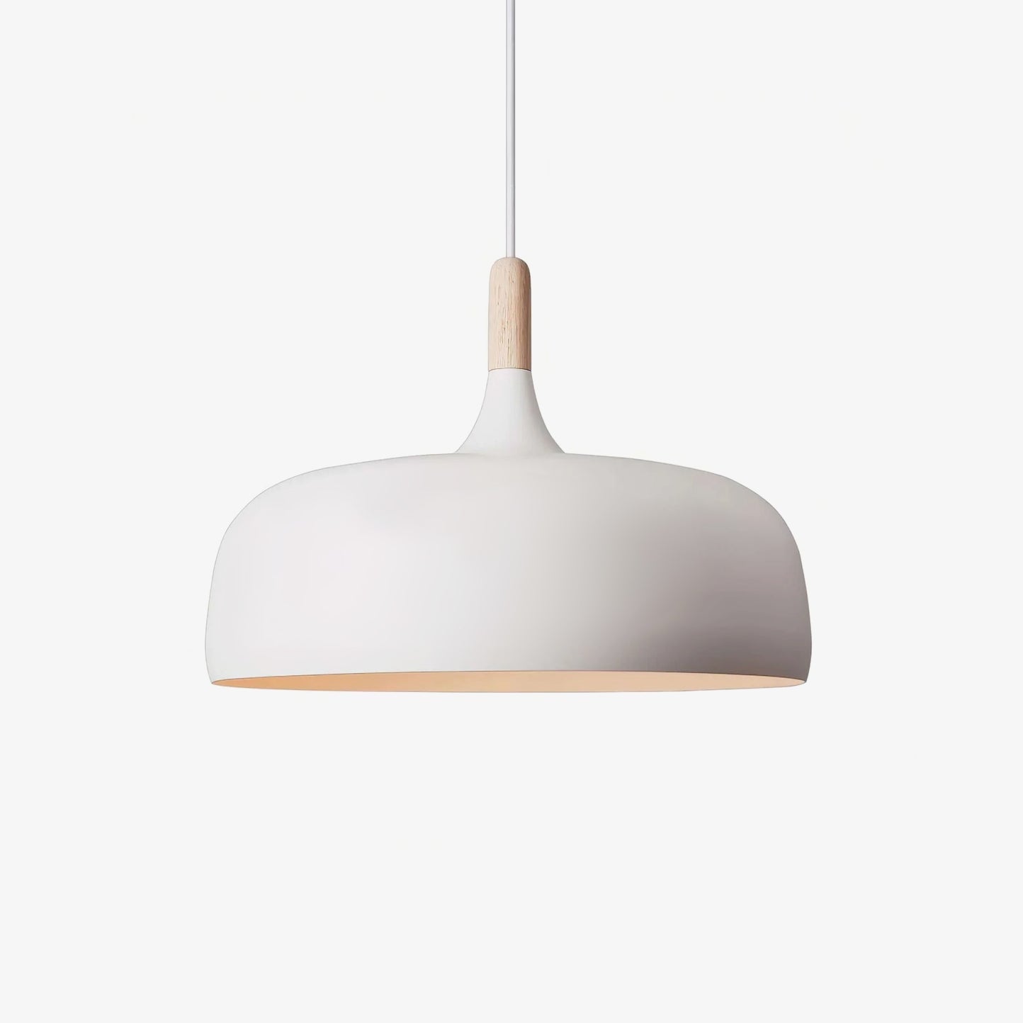 Acorn pendant light full view with cord and ceiling canopy
