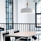 Acorn Pendant Light, Zinc Alloy Shade, Solid Oak Base, E27