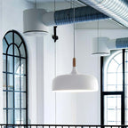 Acorn Pendant Light, Zinc Alloy Shade, Solid Oak Base, E27