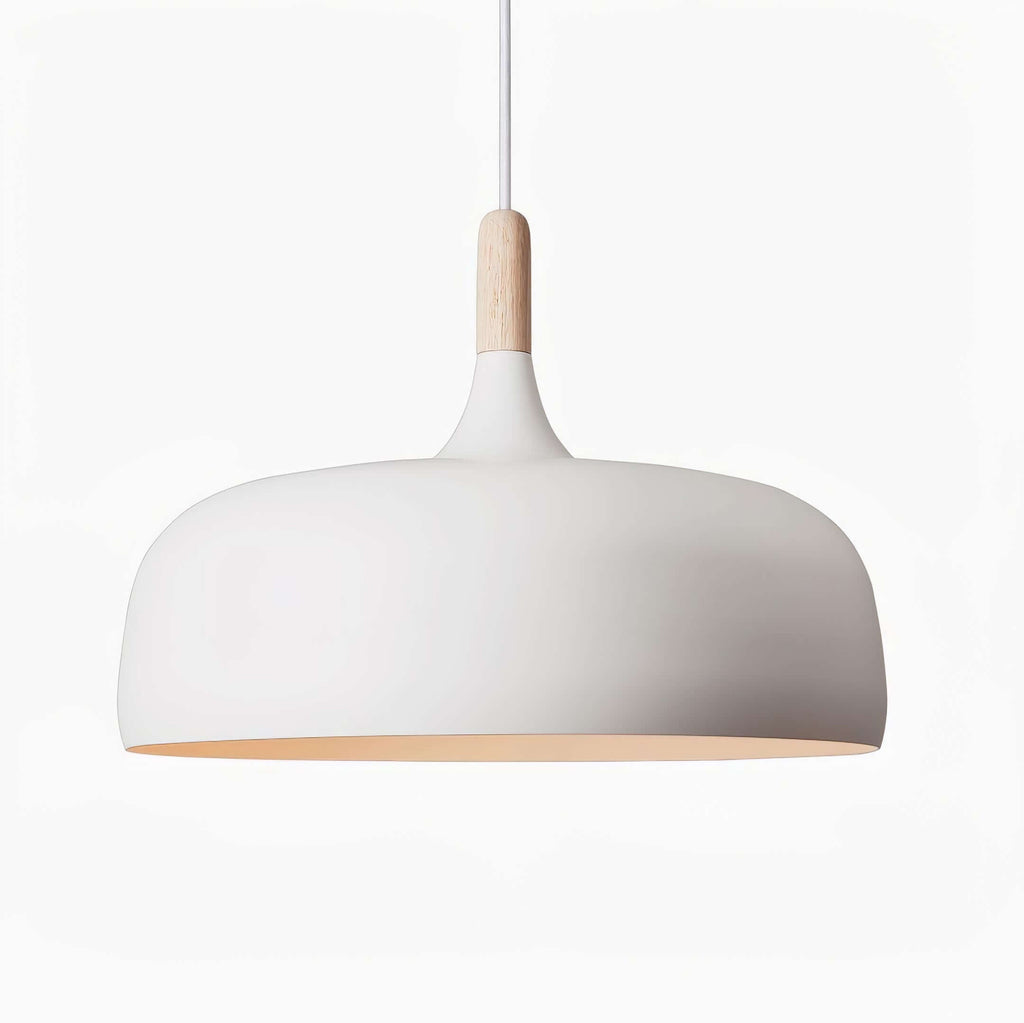 Acorn Pendant Light, Zinc Alloy Shade, Solid Oak Base, E27