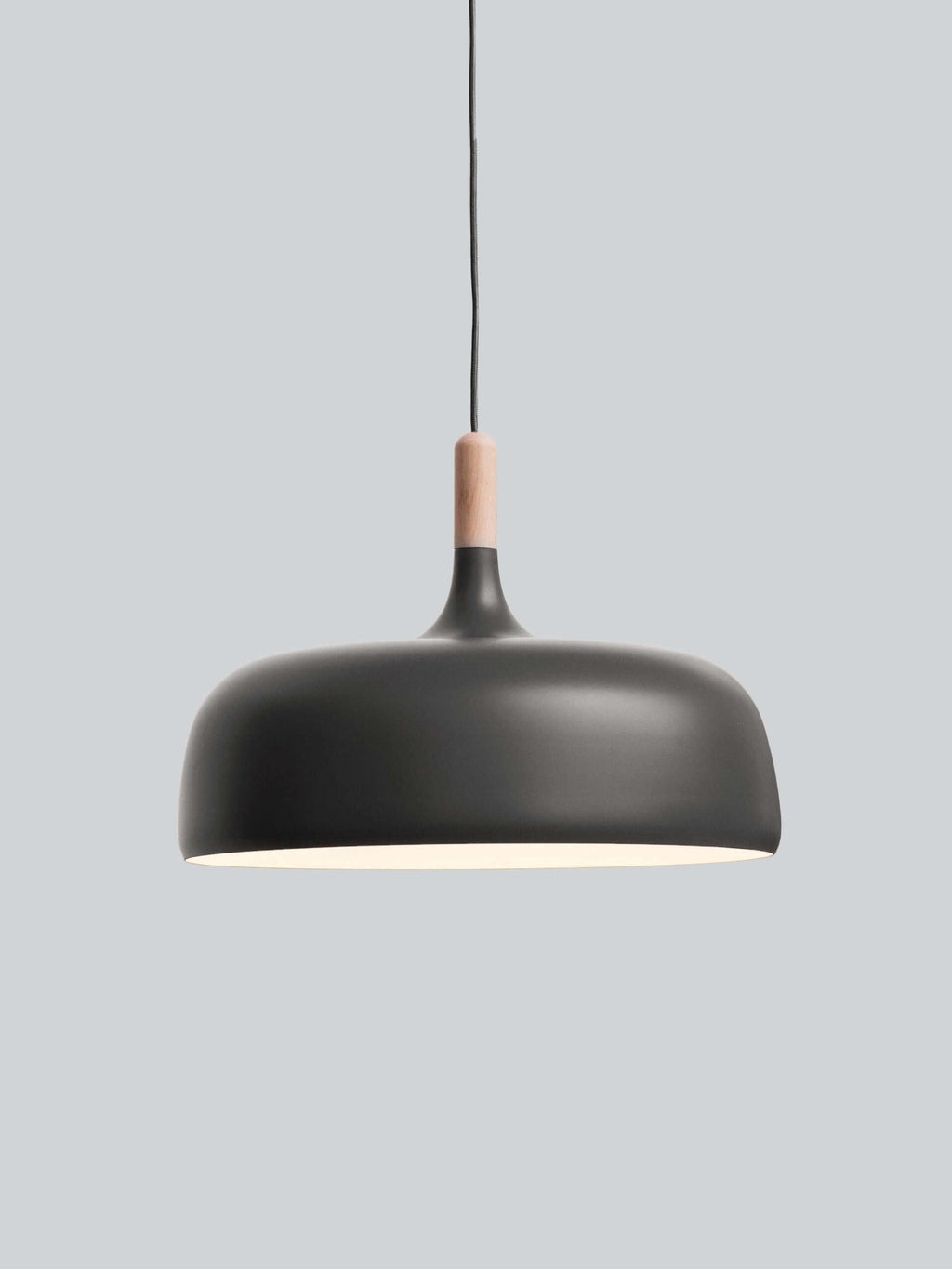 Acorn Pendant Light, Zinc Alloy Shade, Solid Oak Base, E27