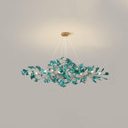 Lustre Feuille de Ginkgo, Feuilles en acrylique, Cadre or ou chrome, G9