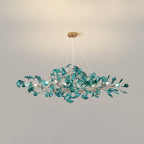 Ginkgo leaf chandelier in a bright contemporary interior