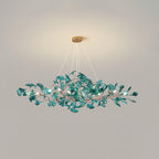 Lustre Feuille de Ginkgo, Feuilles en acrylique, Cadre or ou chrome, G9