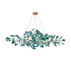 Lustre Feuille de Ginkgo, Feuilles en acrylique, Cadre or ou chrome, G9