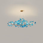 Lustre Feuille de Ginkgo, Feuilles en acrylique, Cadre or ou chrome, G9