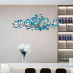 Lustre Feuille de Ginkgo, Feuilles en acrylique, Cadre or ou chrome, G9