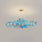 Ginkgo leaf chandelier close-up of a single acrylic leaf