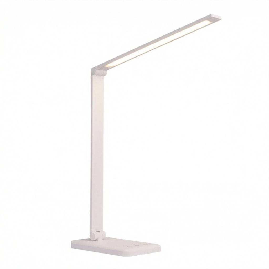 Skrivebordslampe, foldbar LED-lysbjælke, indbygget trådløs opladningsplade