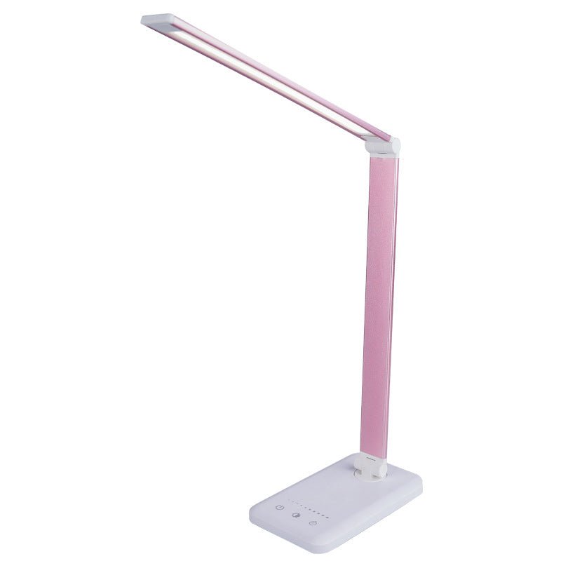 Skrivebordslampe, foldbar LED-lysbjælke, indbygget trådløs opladningsplade