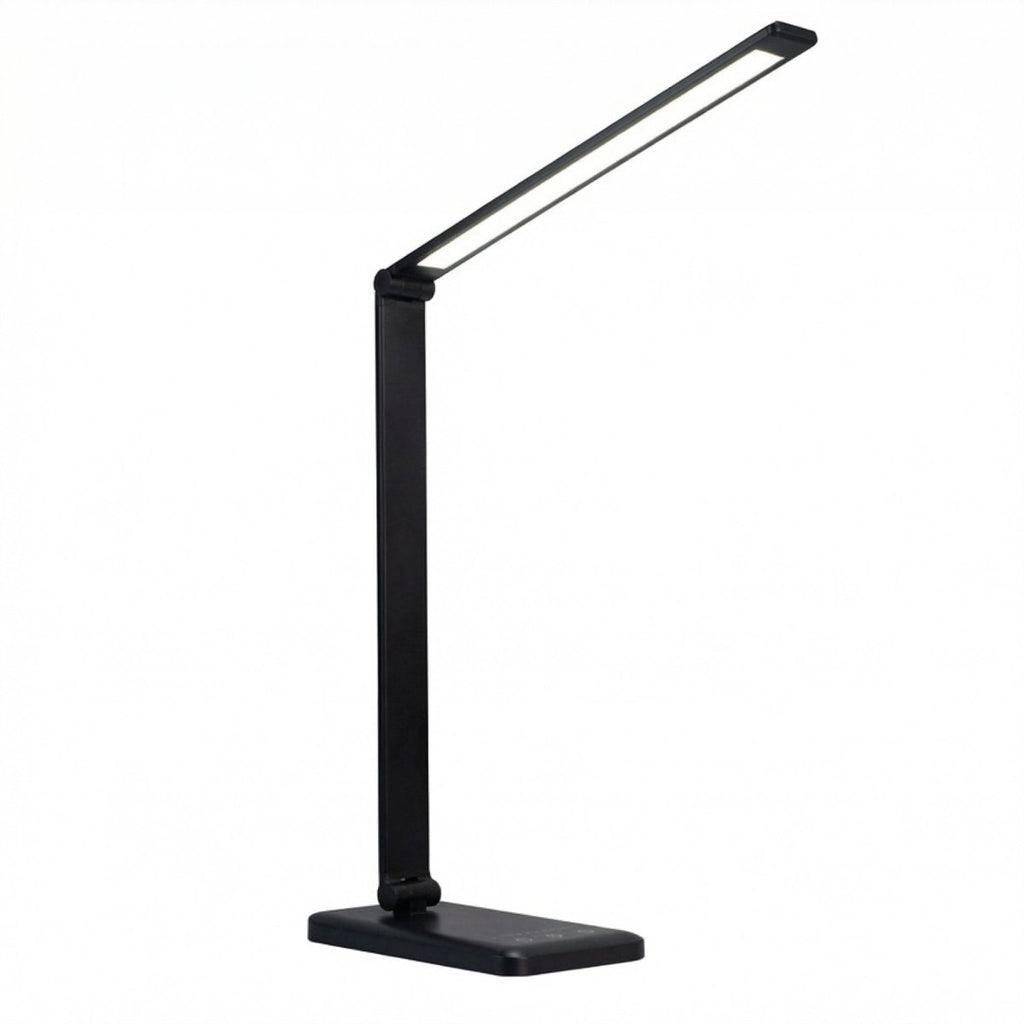 Skrivebordslampe, foldbar LED-lysbjælke, indbygget trådløs opladningsplade