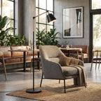 Lampadaire, bras en bois réglable, design scandinave de 60 pouces