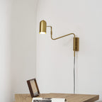 Swing Arm Wall Lamp, Plug In, Adjustable 360 Arm, E27 Socket