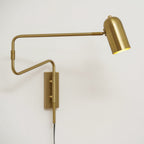 Swing Arm Wall Lamp, Plug In, Adjustable 360 Arm, E27 Socket