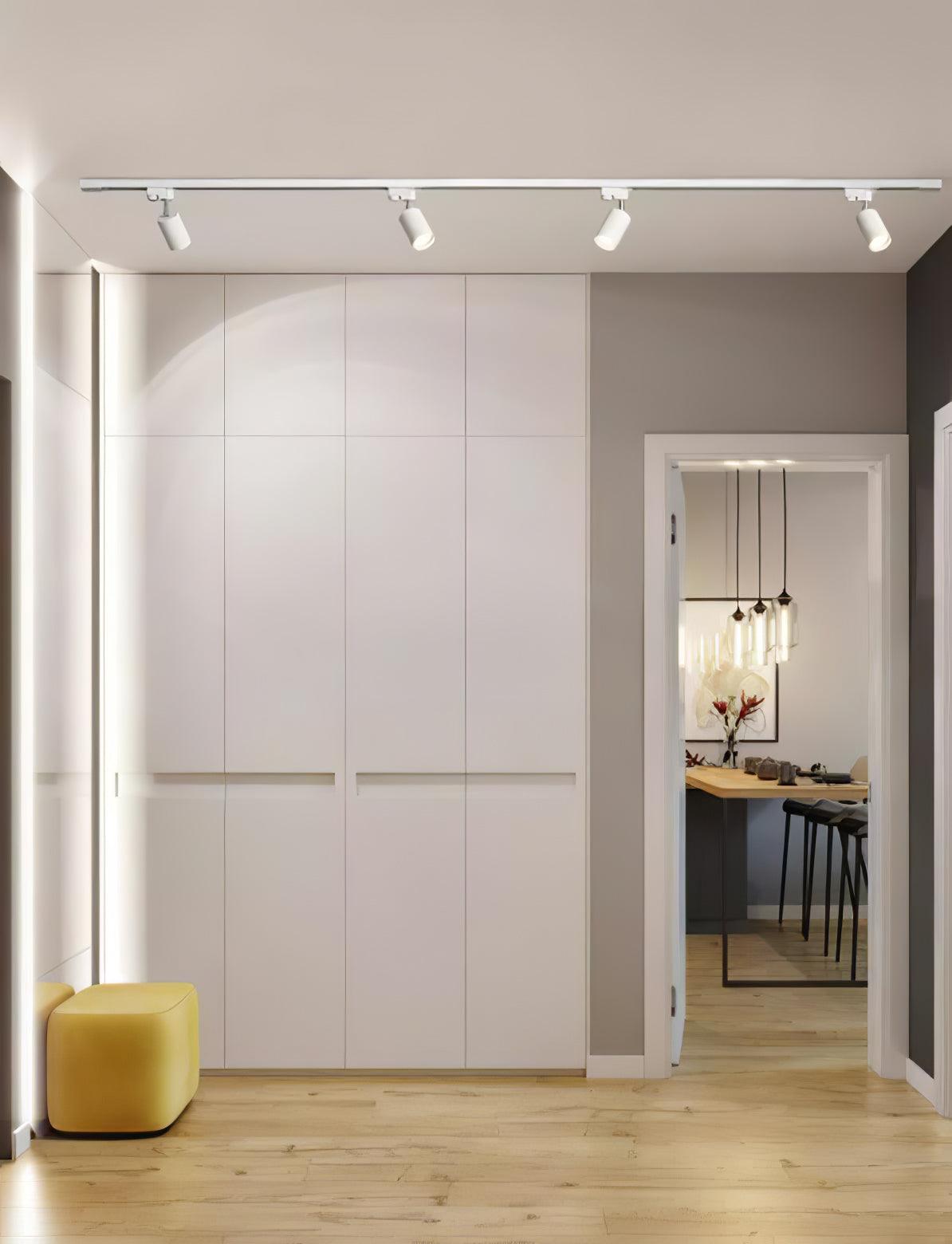 Skinne loftlampe, justerbare spotlights, integreret LED, 24 graders strålevinkel