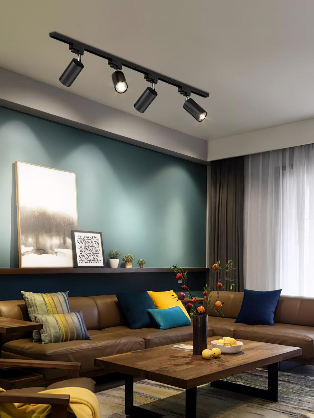 Skinne loftlampe, justerbare spotlights, integreret LED, 24 graders strålevinkel
