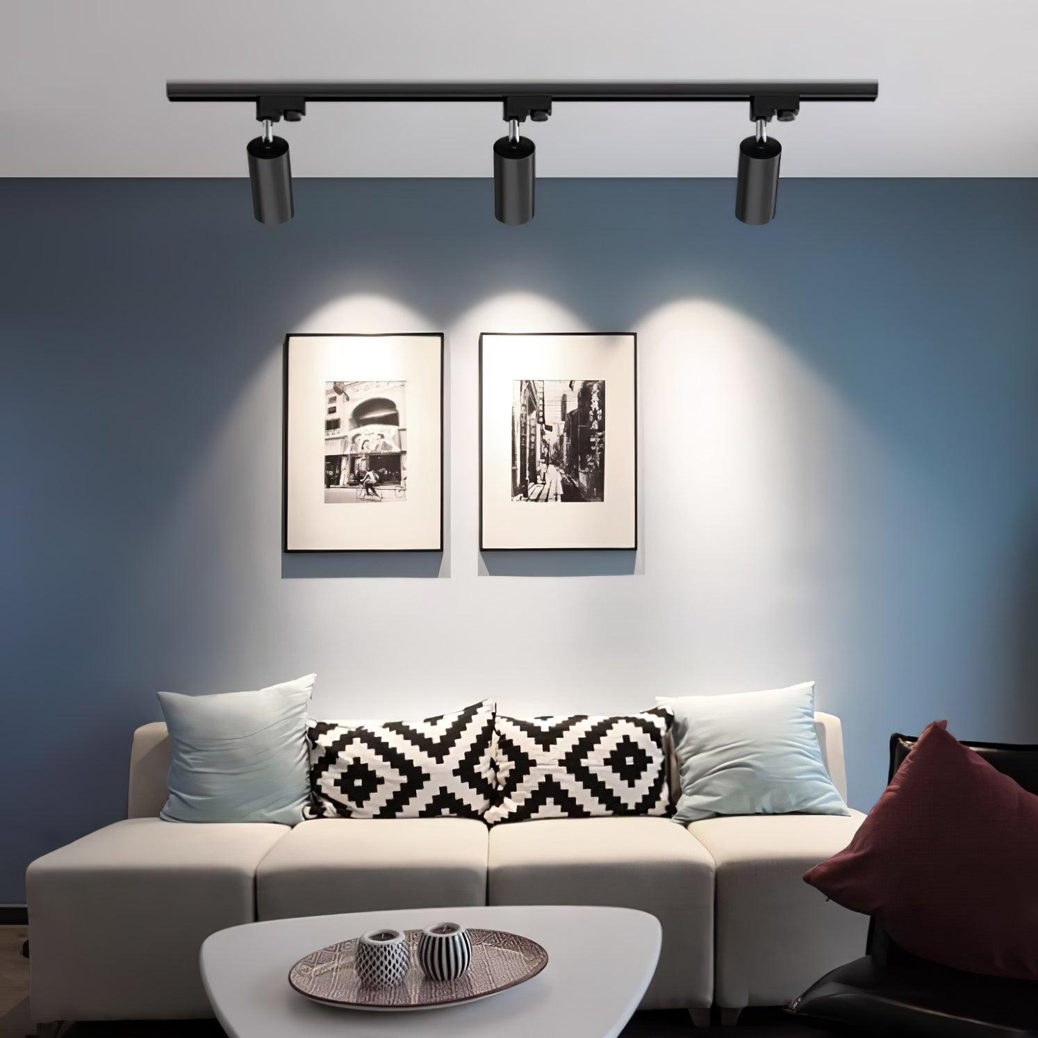Skinne loftlampe, justerbare spotlights, integreret LED, 24 graders strålevinkel