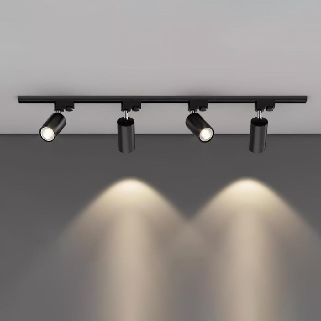 Skinne loftlampe, justerbare spotlights, integreret LED, 24 graders strålevinkel