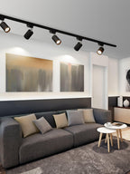 Skinne loftlampe, justerbare spotlights, integreret LED, 24 graders strålevinkel