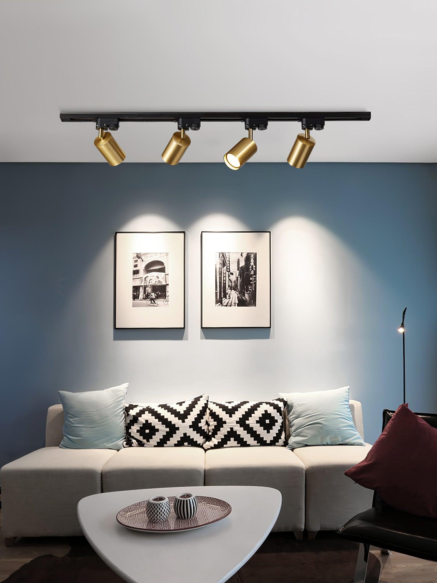Skinne loftlampe, justerbare spotlights, integreret LED, 24 graders strålevinkel