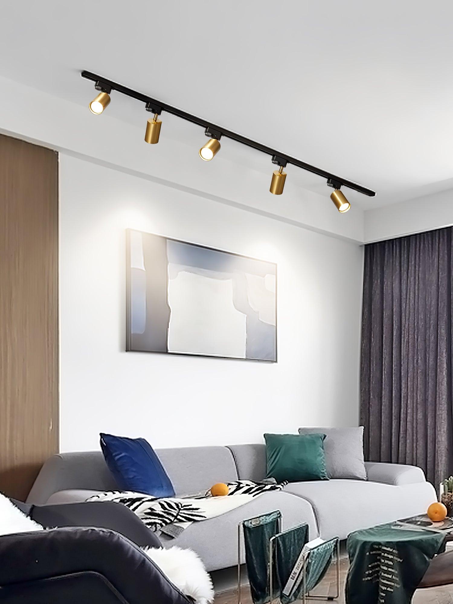 Skinne loftlampe, justerbare spotlights, integreret LED, 24 graders strålevinkel