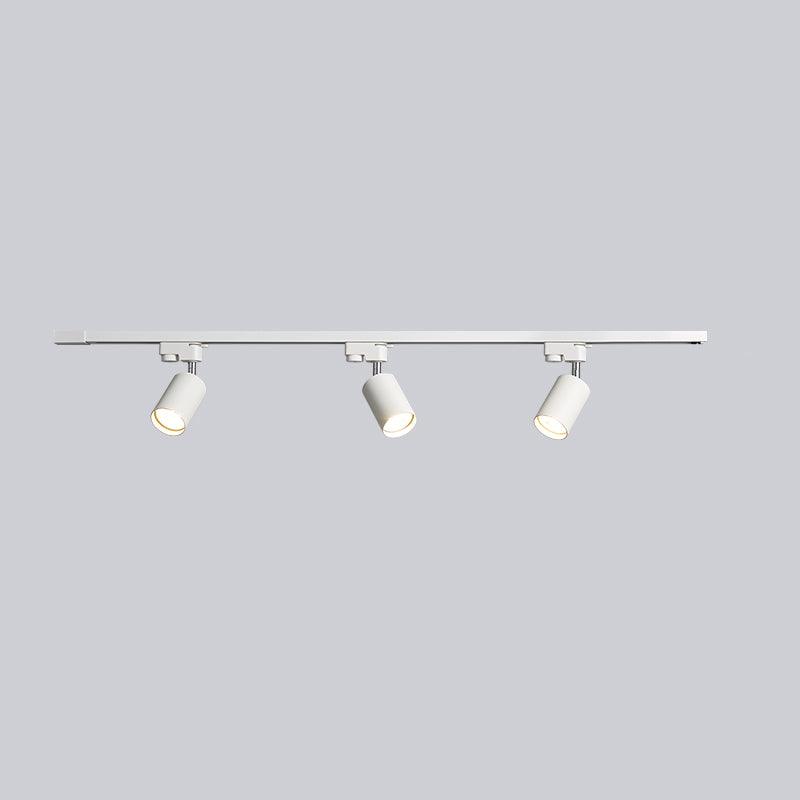 Adjustable spotlight track ceiling light with multiple metal heads