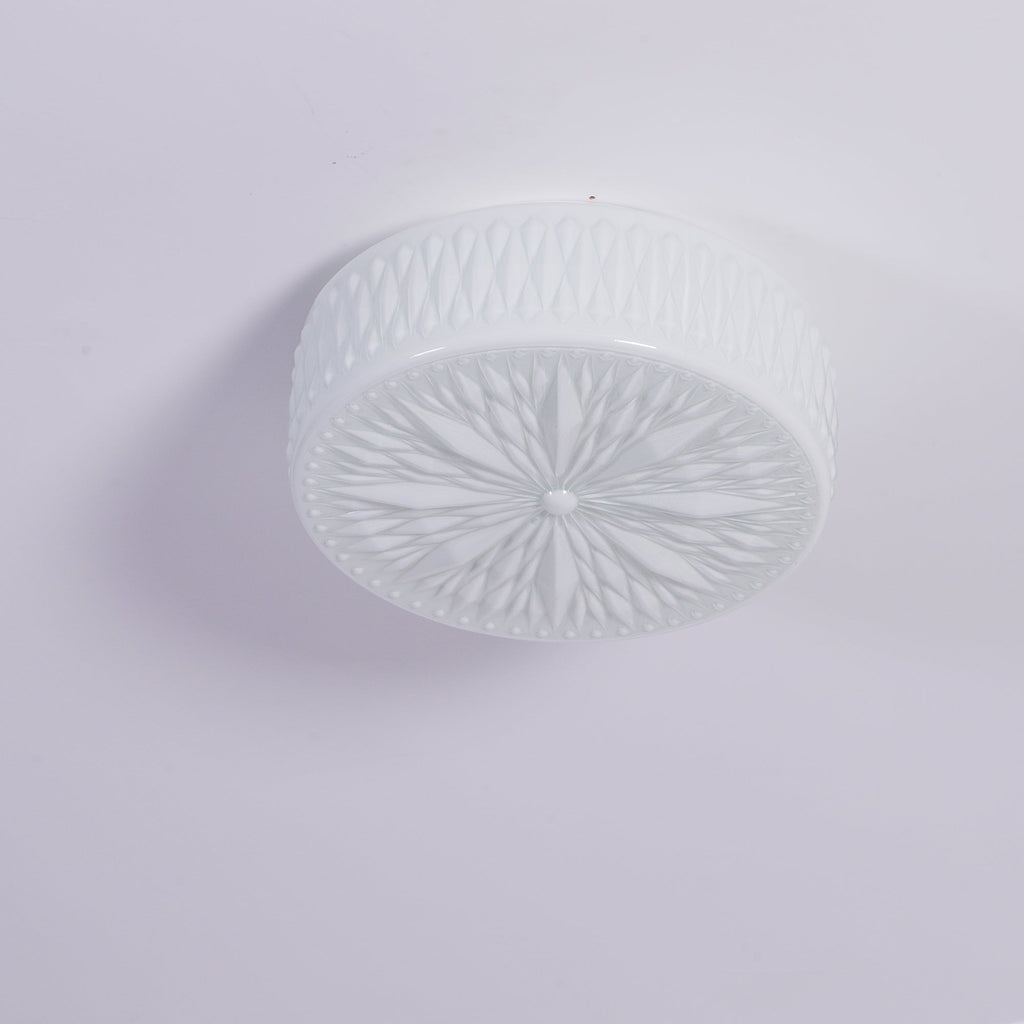 Adler ceiling light close detail of glass and frame join