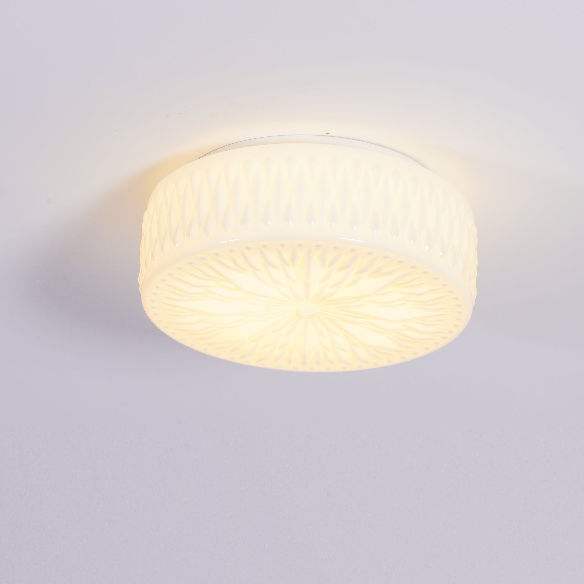 Adler ceiling light overhead view showing round shade