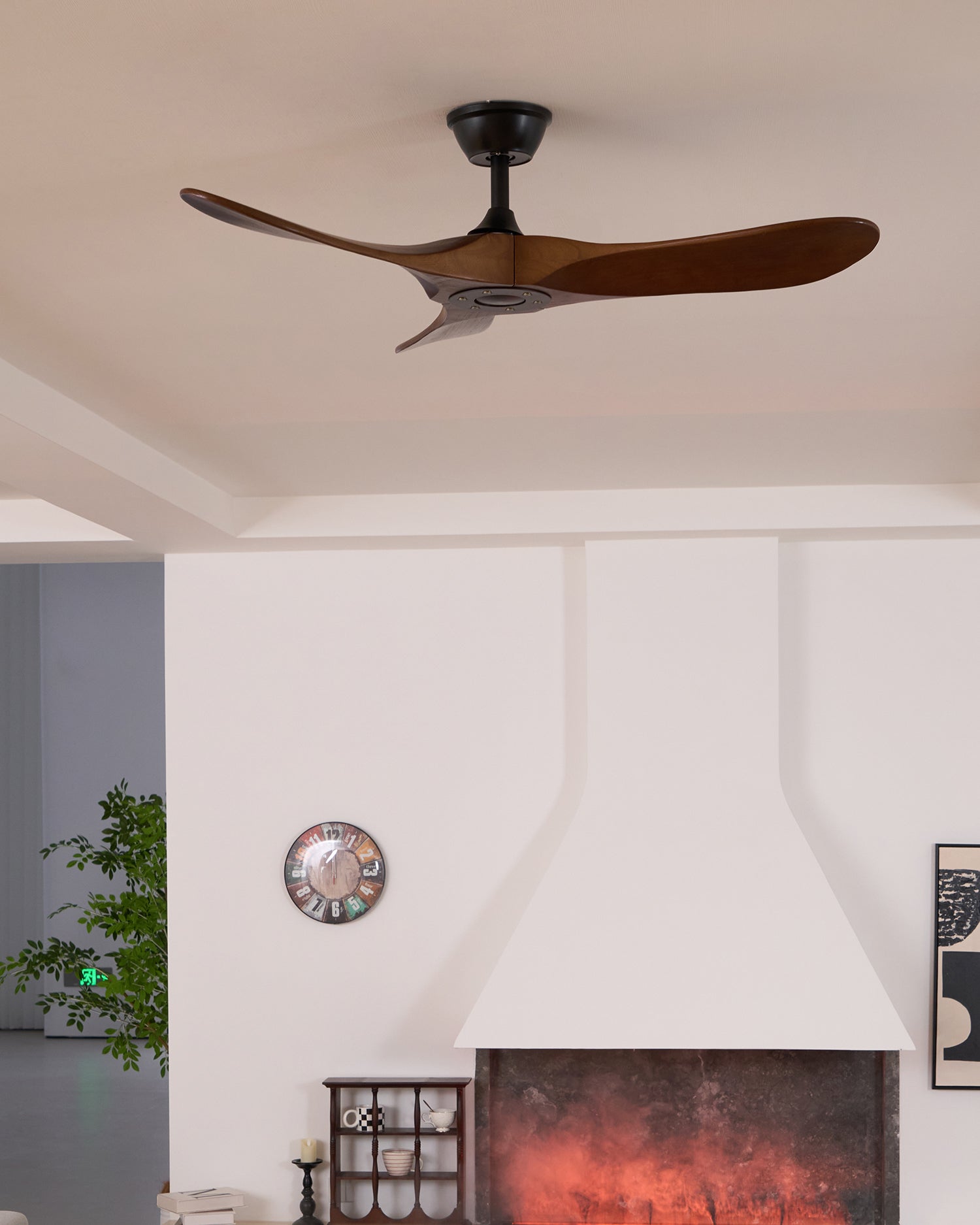 Aero Breeze ceiling fan underside view on a white background