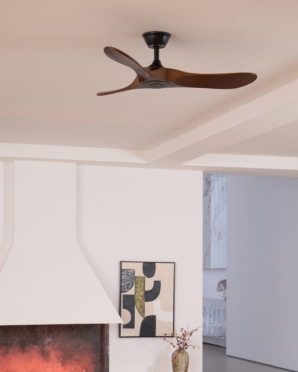 Aero Breeze Ceiling Fan With Wooden Propeller Blades, DC Motor, 42 or 52 Inch