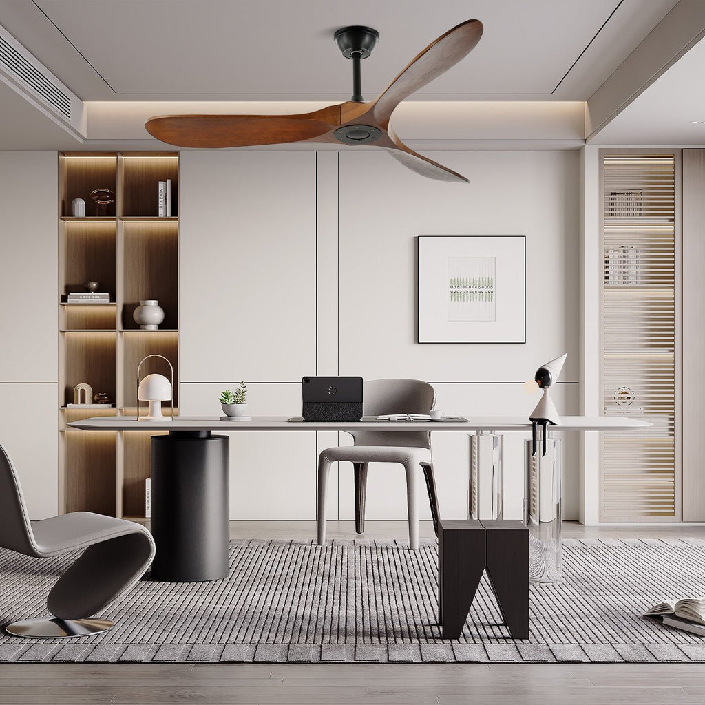 Aero Breeze Ceiling Fan With Wooden Propeller Blades, DC Motor, 42 or 52 Inch