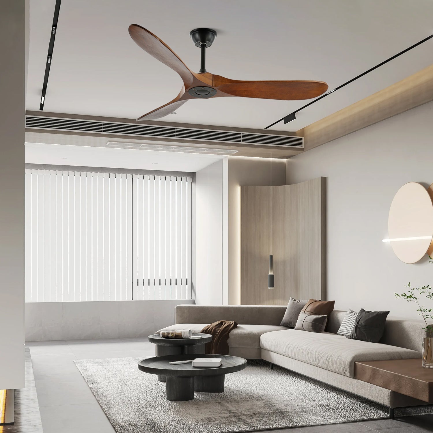 Aero Breeze Ceiling Fan With Wooden Propeller Blades, DC Motor, 42 or 52 Inch