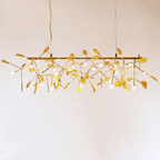 Agate Chandelier, Natural Agate Slices, Rose Gold Arms, G4 LED