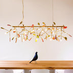 Agate Chandelier, Natural Agate Slices, Rose Gold Arms, G4 LED