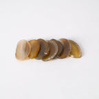 Agate Chandelier, Natural Agate Slices, Rose Gold Arms, G4 LED