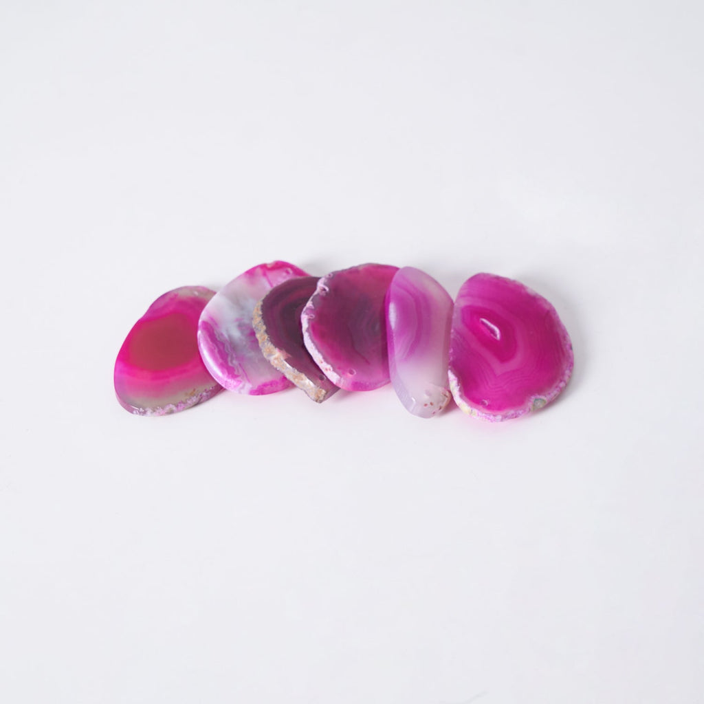 Agate Chandelier, Natural Agate Slices, Rose Gold Arms, G4 LED