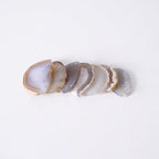 Agate Chandelier, Natural Agate Slices, Rose Gold Arms, G4 LED